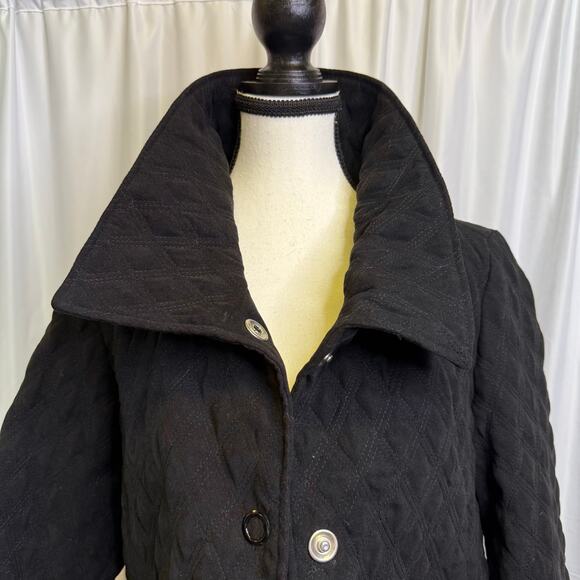 Nomadic Traders Black Quilted Long Coat Women’s Size M – Warm Winter Outerwear - Picture 6 of 13